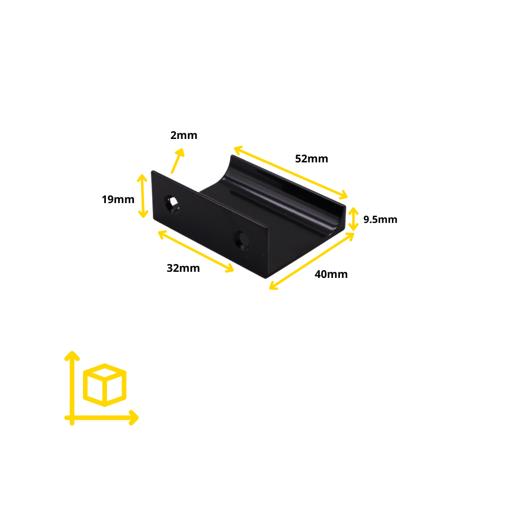 Profilová rukojeť Edge Grip 32 mm (celková délka 52 mm) - černá