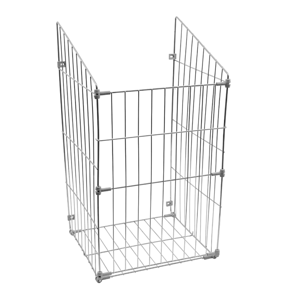 Skládací koš na prádlo 50 cm - chrom