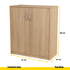 JULIA - Skříňka s policemi - 2 dveře - Sonoma dub H85cm Š74cm H35cm