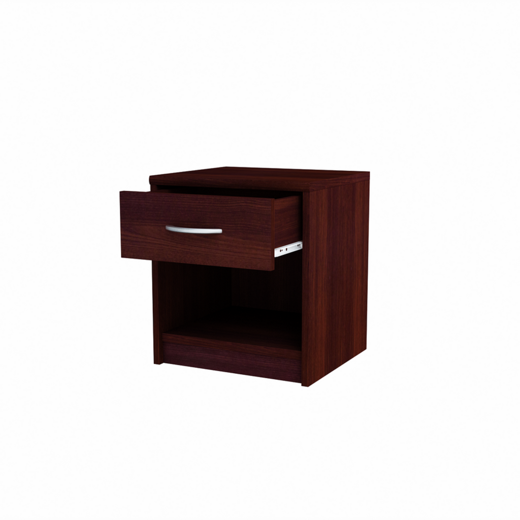 JULIA - Noční stolek - Stolík vedle postele s 1 šuplíkem - Wenge H45cm W39cm D35cm