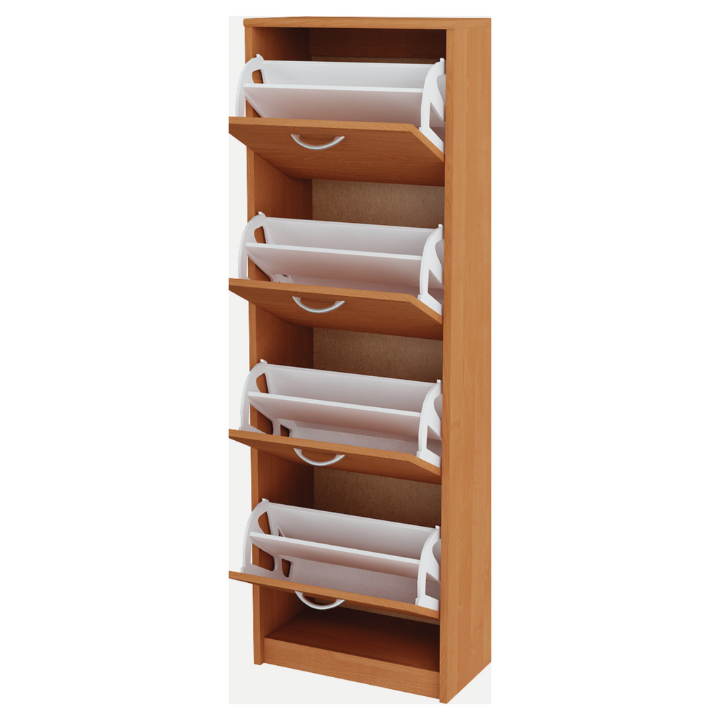 JULIA - Botník na boty - 4 patra úložného prostoru - Olše H152cm Š50cm Hl28cm