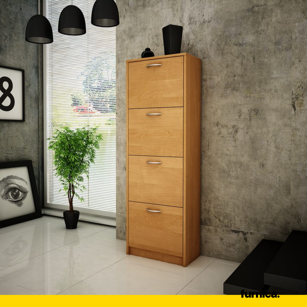 JULIA - Botník na boty - 4 patra úložného prostoru - Olše H152cm Š50cm Hl28cm