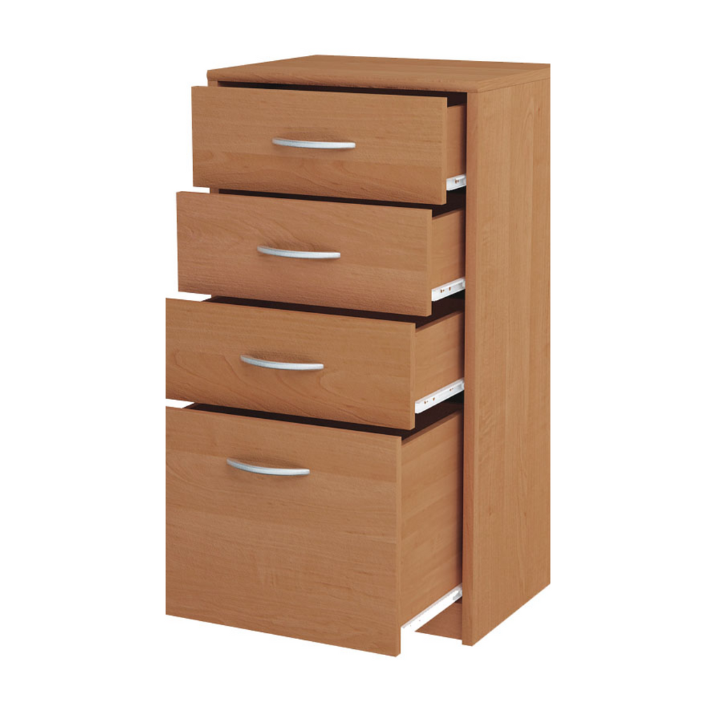 JULIA - Komoda se 4 zásuvkami - Skříň na uložení oblečení do ložnice - Jídelní skříň - Olše - V: 85 cm, Š: 45 cm, H: 35 cm