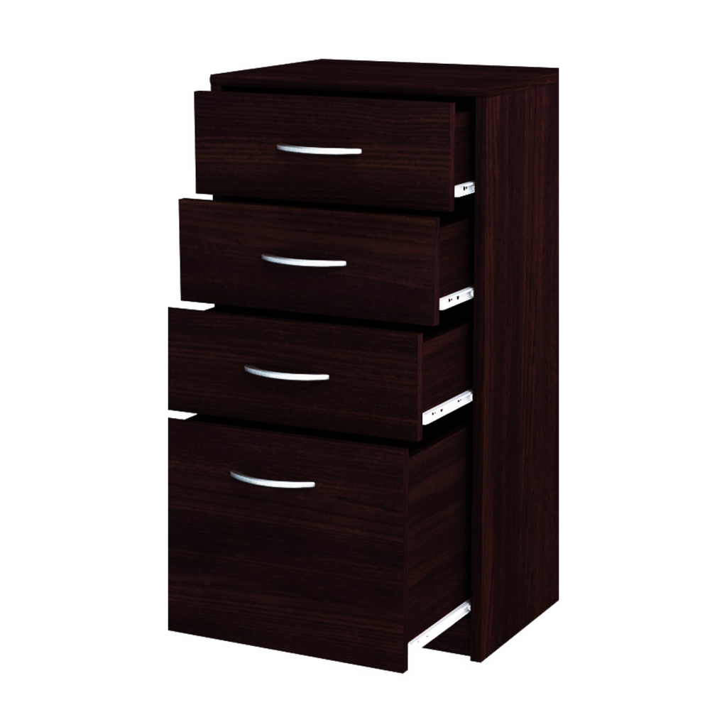 JULIA - Komoda se 4 zásuvkami - Skříň na uložení oblečení do ložnice - Wenge - V85cm Š45cm H35cm