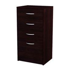 JULIA - Komoda se 4 zásuvkami - Skříň na uložení oblečení do ložnice - Wenge - V85cm Š45cm H35cm