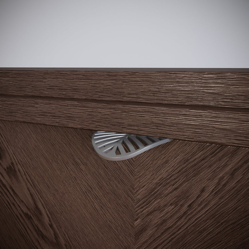 LEAF Edge Pull Nábytková rukojeť 32 mm (celková délka 60 mm) - Perlově matný stříbrný