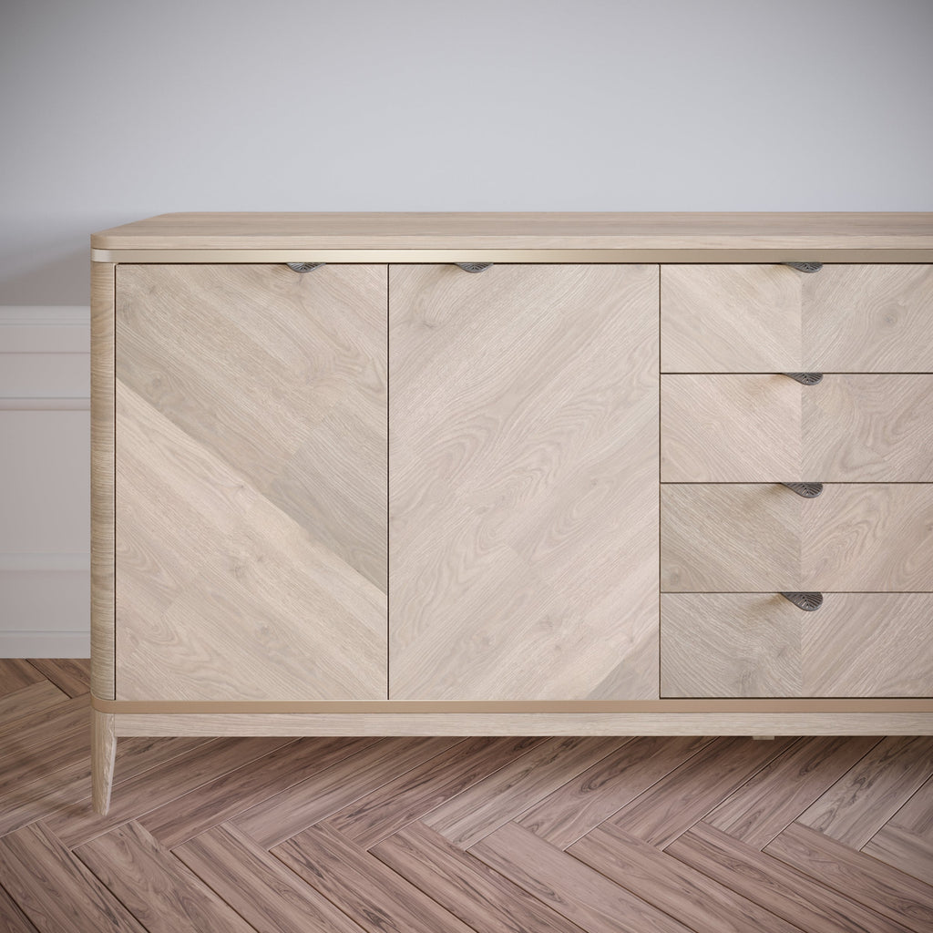 LEAF Edge Pull Nábytková rukojeť 32 mm (celková délka 60 mm) - Perlově matný stříbrný