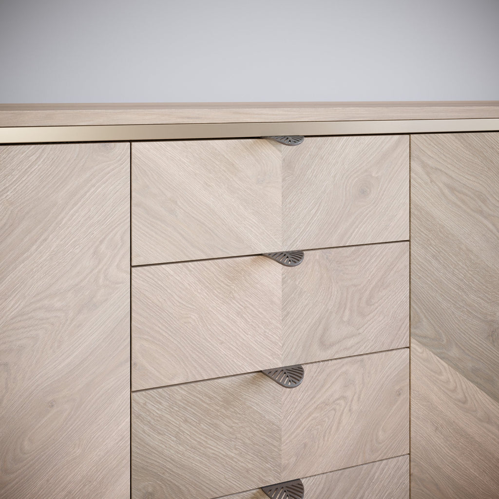 LEAF Edge Pull Nábytková rukojeť 32 mm (celková délka 60 mm) - Perlově matný stříbrný