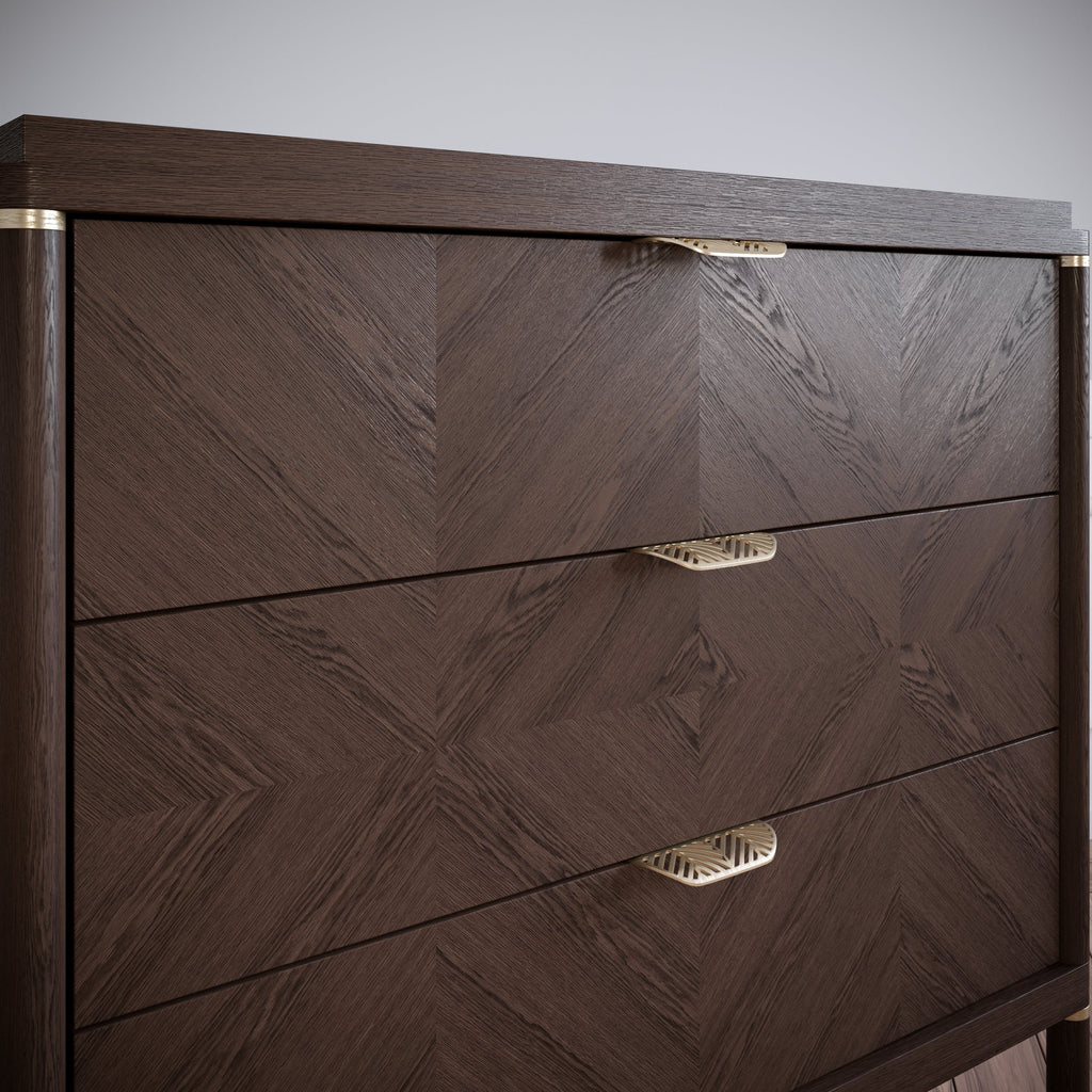 LEAF Edge Pull Nábytková rukojeť 64 mm (celková délka 118 mm) - Mosazná zlatá