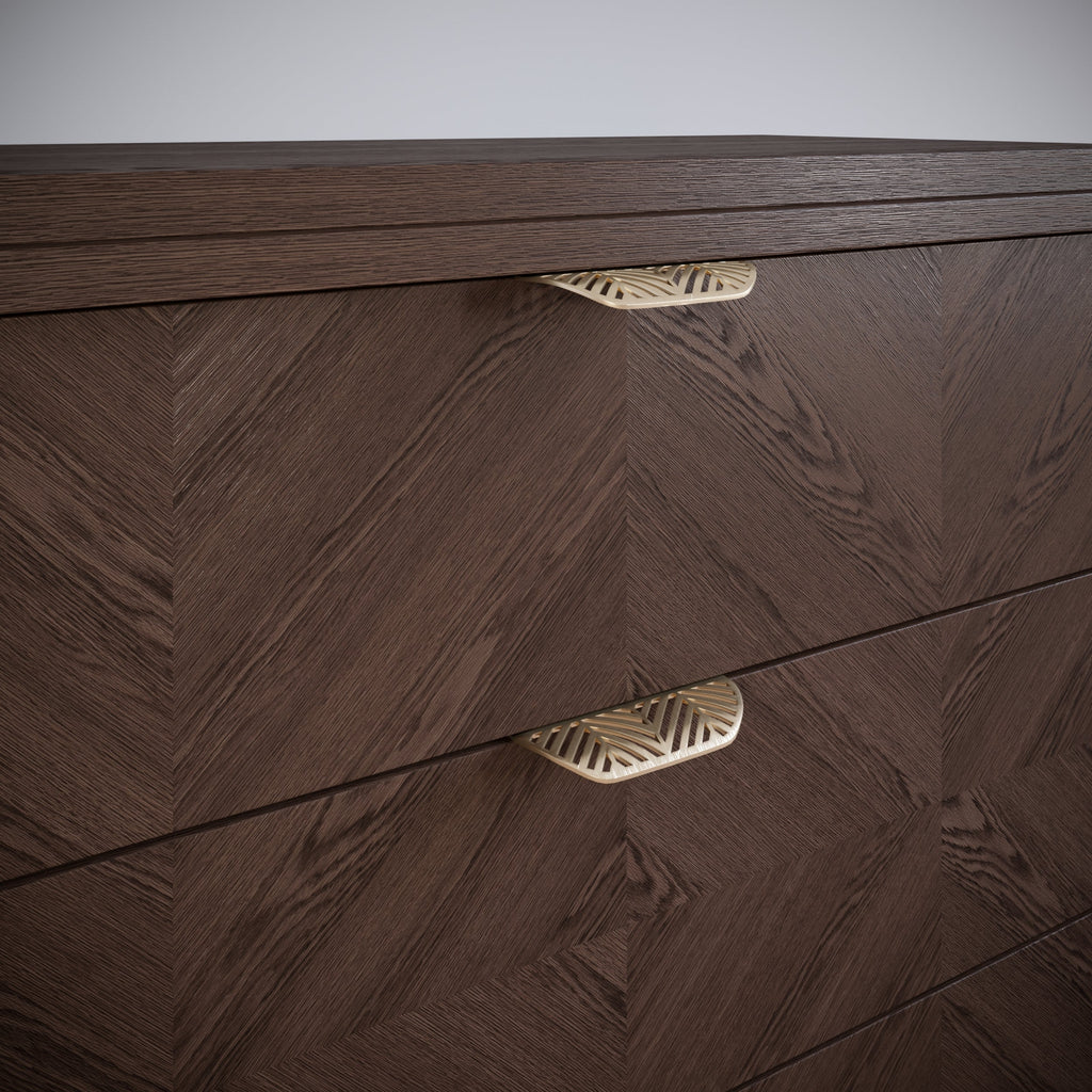 LEAF Edge Pull Nábytková rukojeť 64 mm (celková délka 118 mm) - Mosazná zlatá