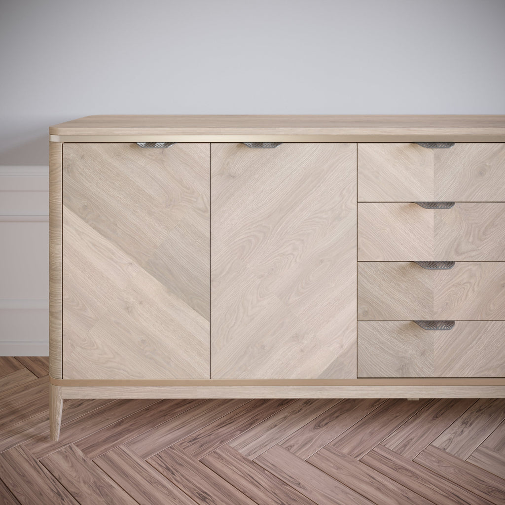 LEAF Edge Pull Nábytková rukojeť 64 mm (celková délka 118 mm) - perlově matný stříbrný