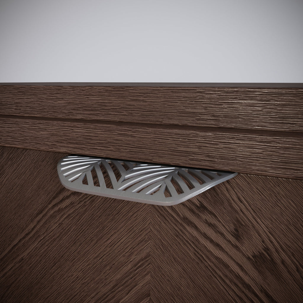 LEAF Edge Pull Nábytková rukojeť 64 mm (celková délka 118 mm) - perlově matný stříbrný