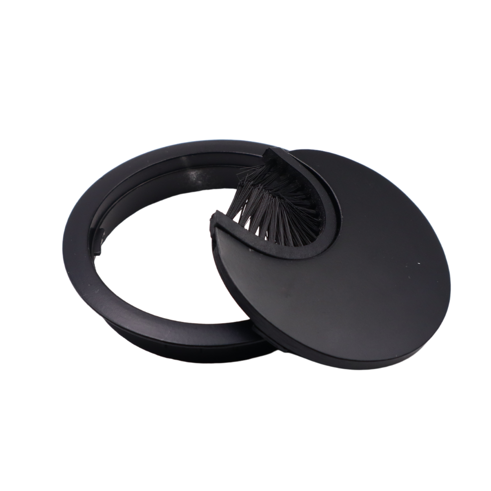 Kovový kabelový průchod 60 mm - černý