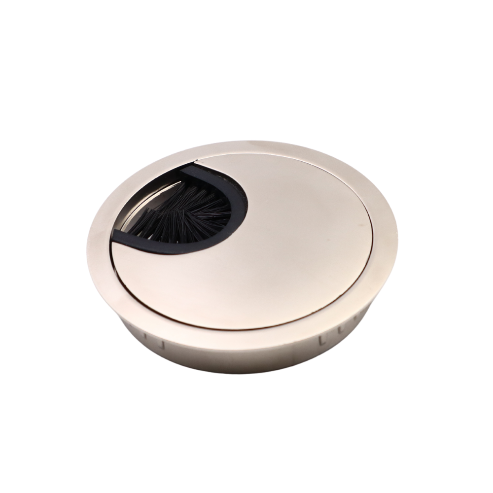 Kovový kabelový průchod 60 mm - saténový