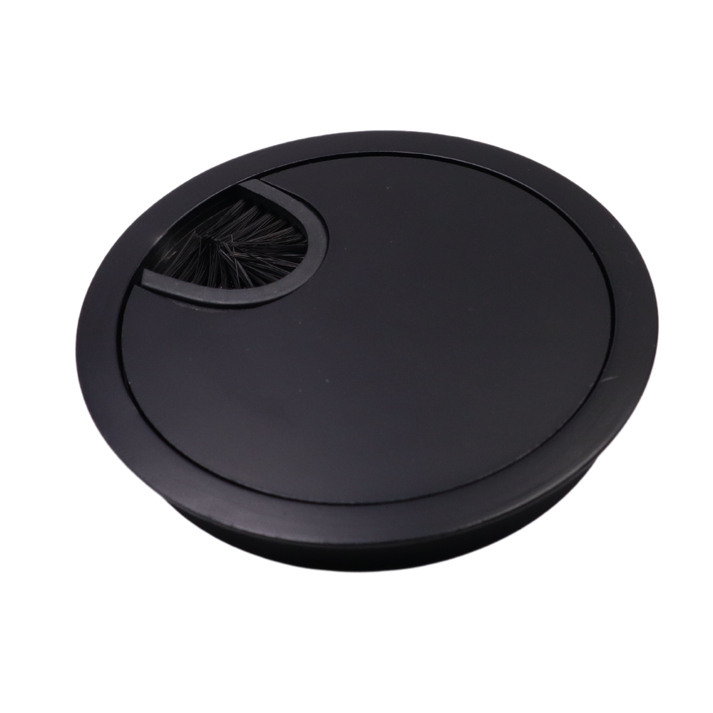 Kovový kabelový průchod 80 mm - černý