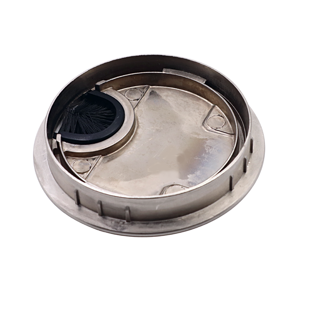 Kovový kabelový průchod 80 mm - kartáčovaná ocel