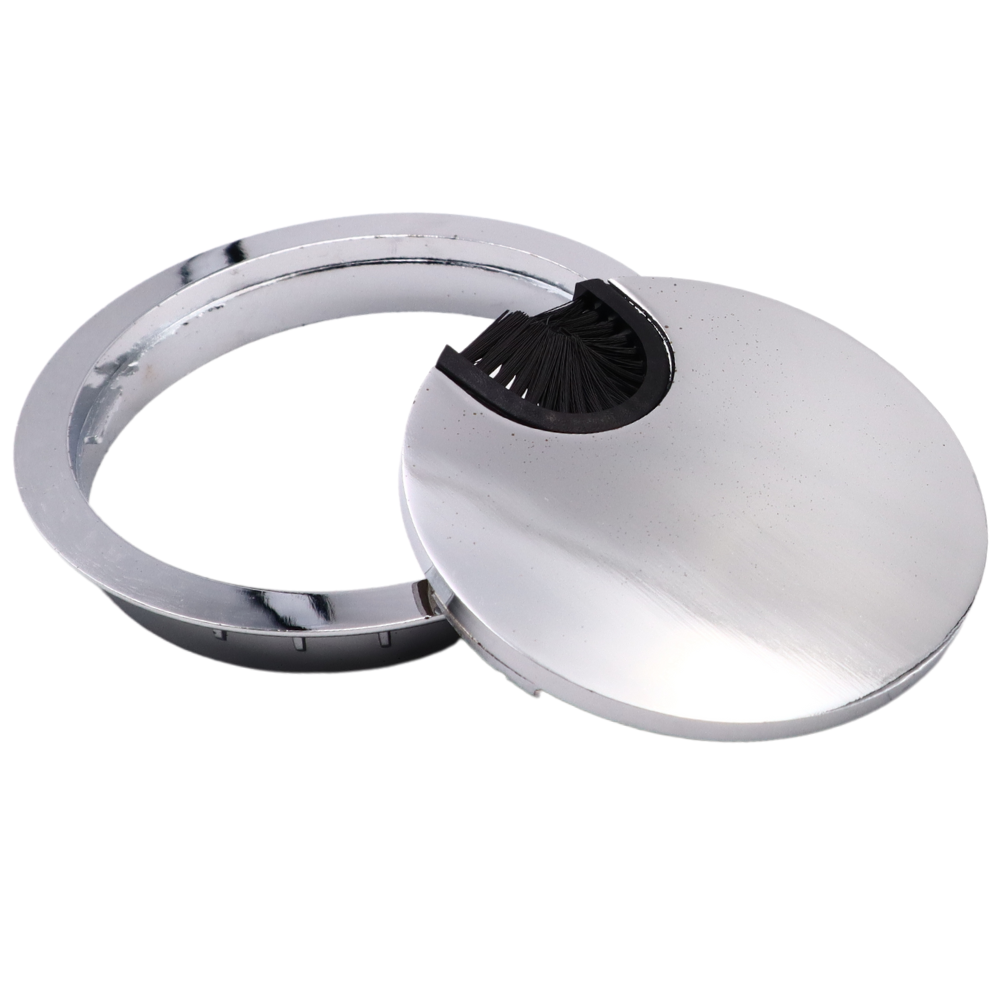 Kovový kabelový průchod 80 mm - chrom