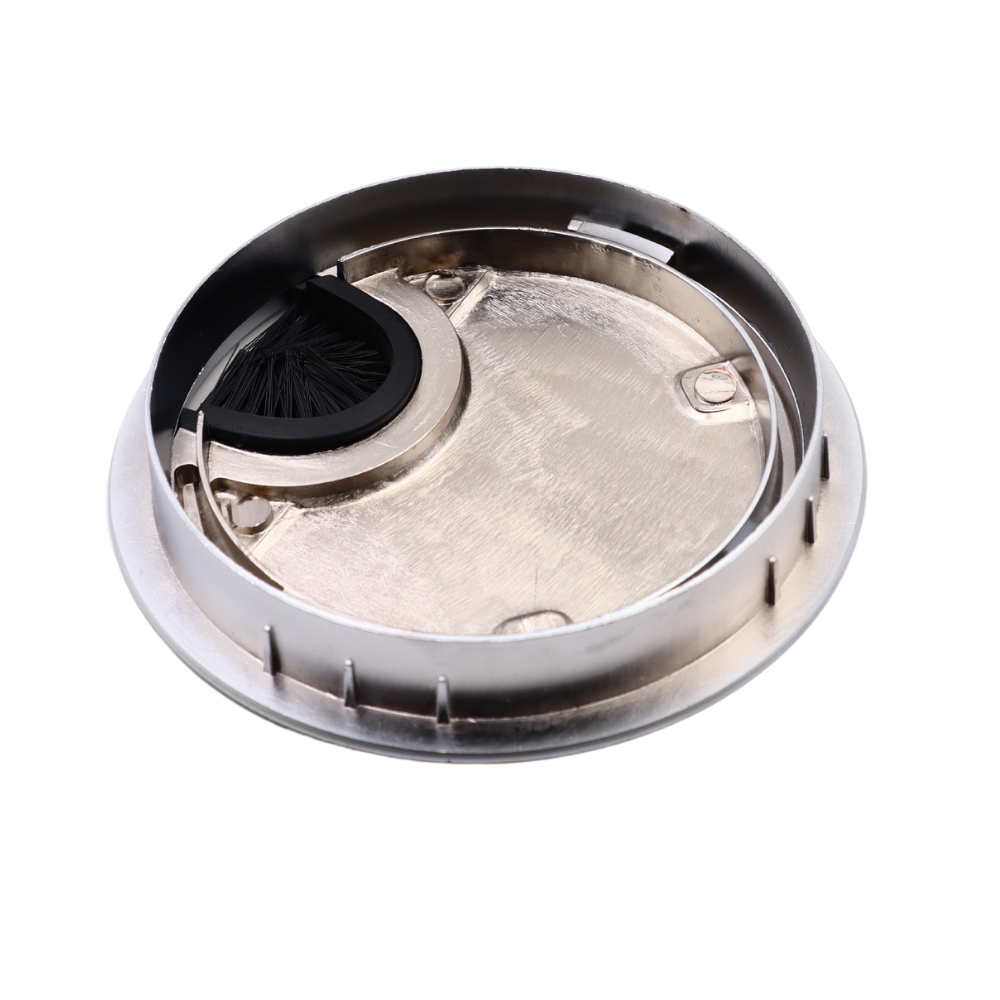 Kovový kabelový průchod 80 mm - stříbrný