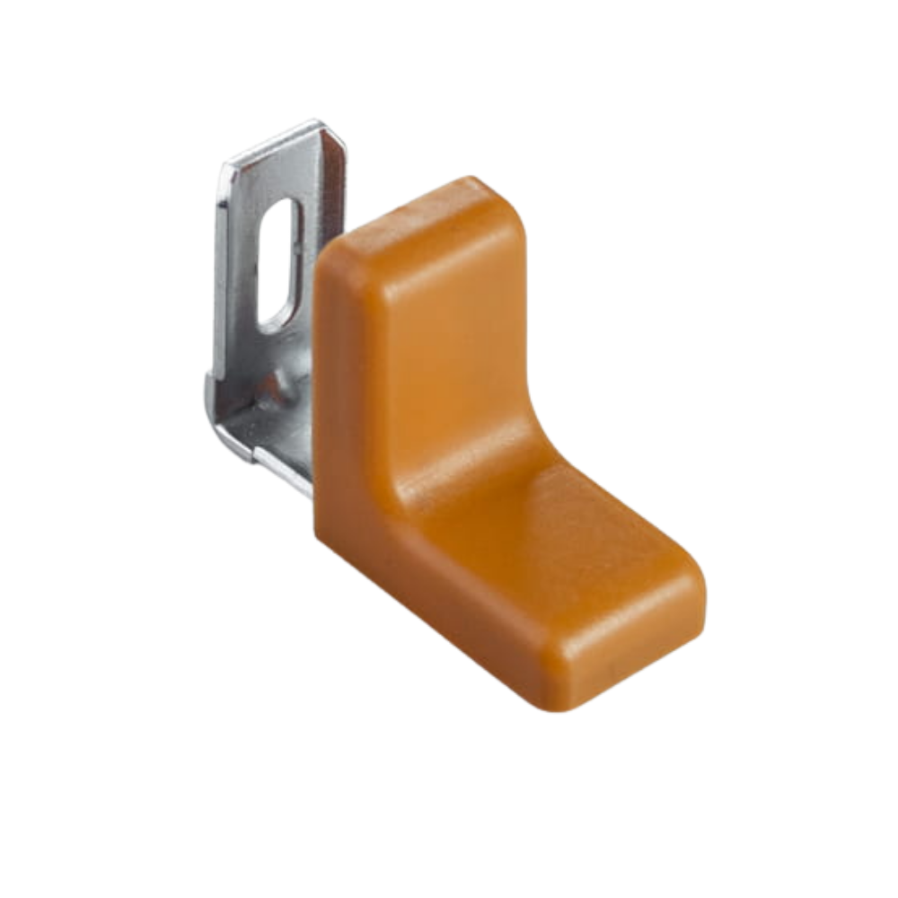 Kovový nábytkový úhel s plastovým krytem - olše