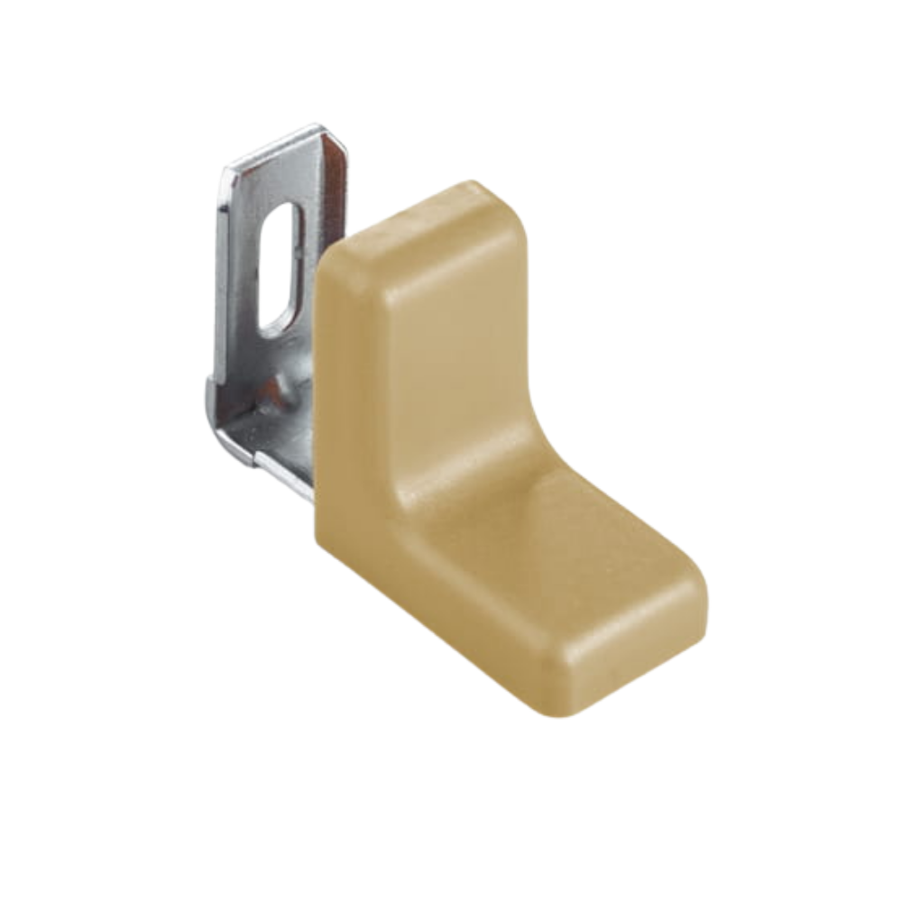 Kovový nábytkový úhel s plastovým krytem - buk