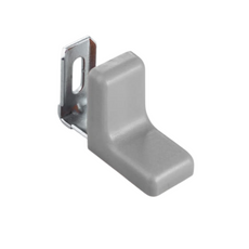 Kovový nábytkový úhel s plastovým krytem - šedý