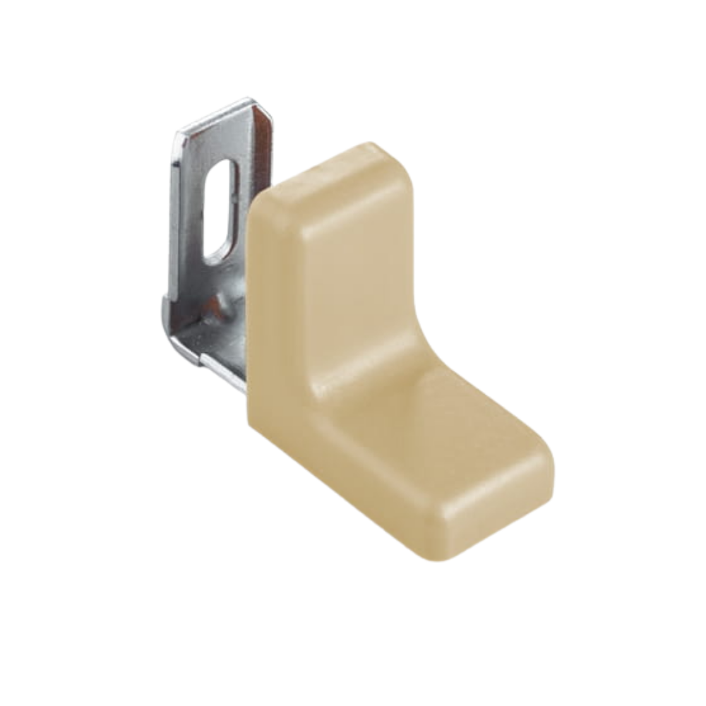 Kovový nábytkový úhel s plastovým krytem - javor