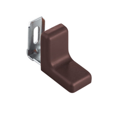 Kovový nábytkový úhel s plastovým krytem - wenge