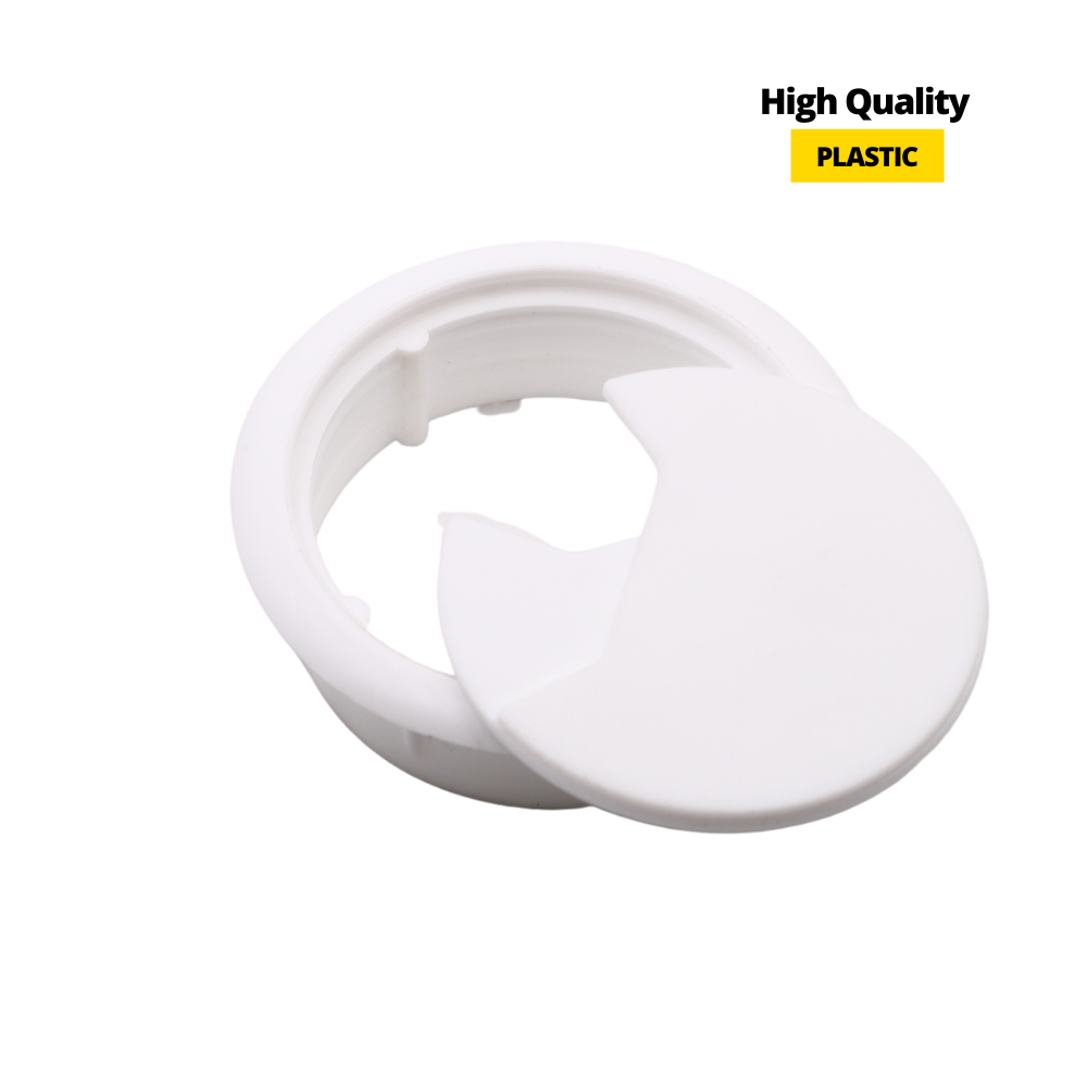 Plastový kabelový průchod Ø60mm, bílý