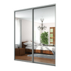 2x Sliding Wardrobe Doors - H: up to 2500mm W: 1800mm - Mirror