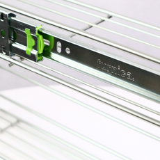 Výsuvné úložné koše 60 cm s měkkým zavíráním Mini Cargo - 2 police - chrom