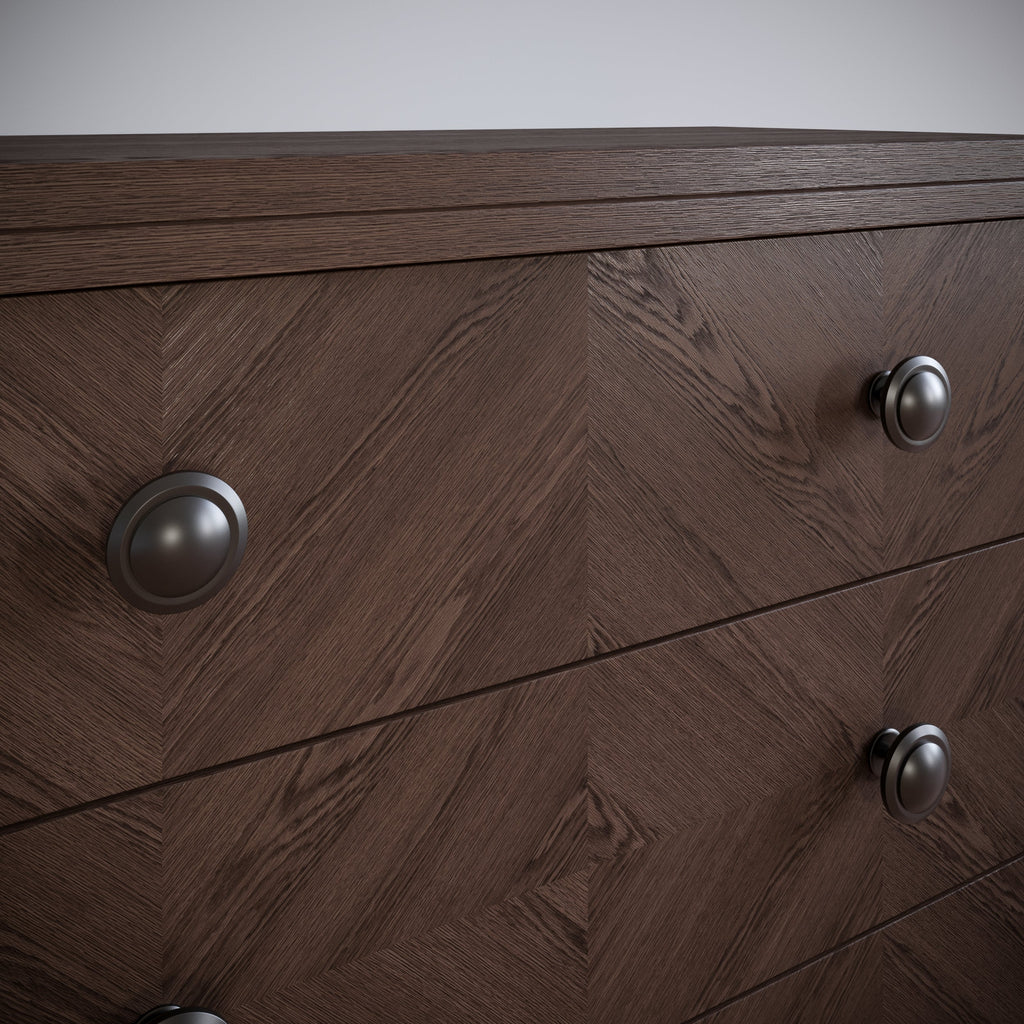 Kulatá madlovka na skříňku - černá matná