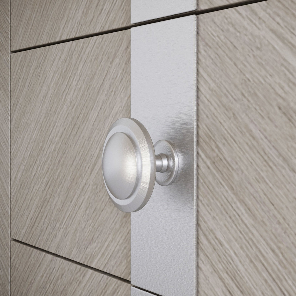 Kulatá madlo na skříňku - kartáčovaná ocel