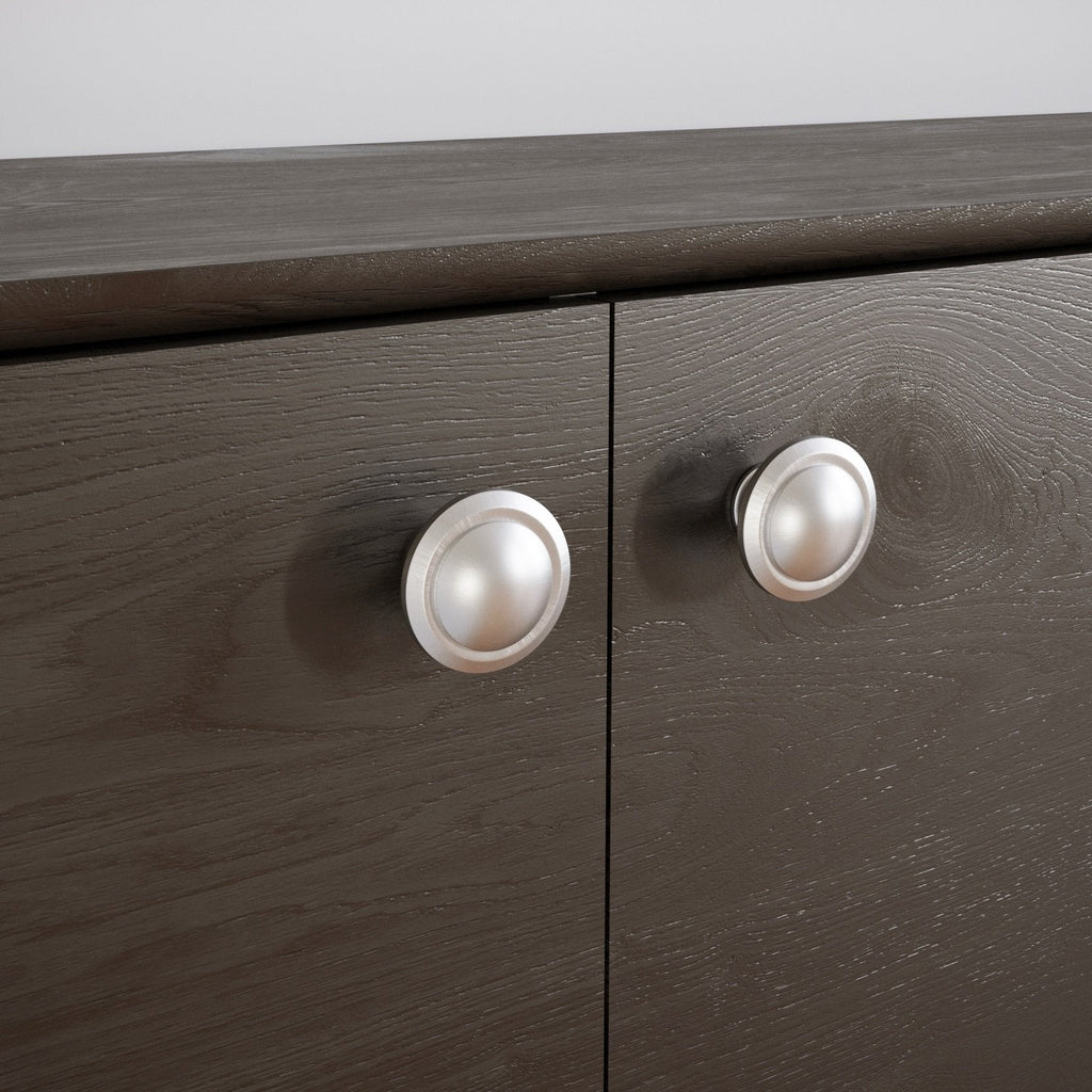 Kulatá madlo na skříňku - kartáčovaná ocel