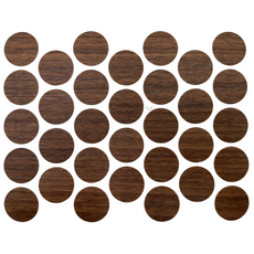 Samolepící krytky na šrouby - italský ořech 18 mm