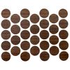 Samolepící krytky na šrouby - italský ořech 18 mm