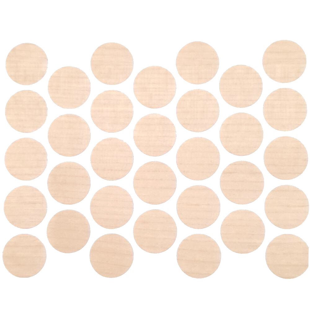 Samolepící krytky na šrouby - světlý javor 18 mm