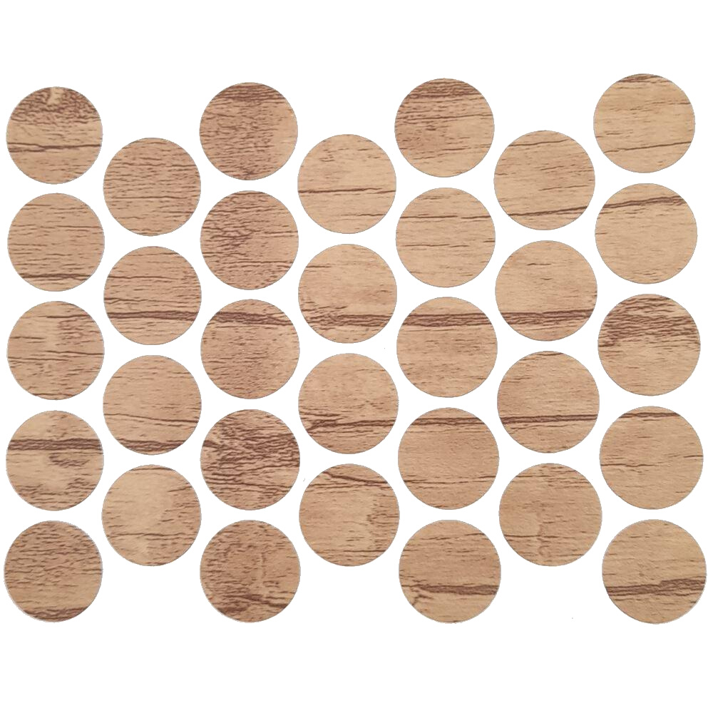 Samolepící krytky na šrouby - dub Nebraska 18 mm