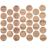 Samolepící krytky na šrouby - dub Nebraska 18 mm