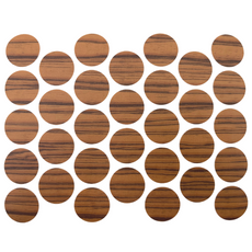 Samolepící krytky na šrouby - olivová barva, 18 mm