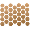 Samolepící krytky na šrouby - Teakové 18mm