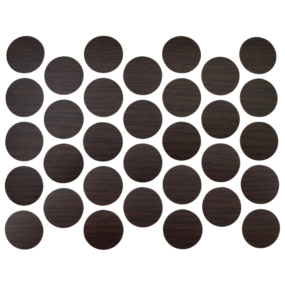 Samolepící krytky na šrouby - Venge 18mm