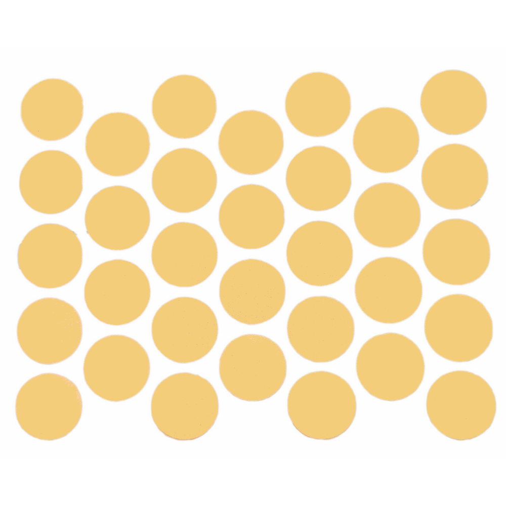 Samolepící krytky na šrouby - žluté 18 mm