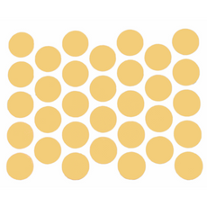 Samolepící krytky na šrouby - žluté 18 mm