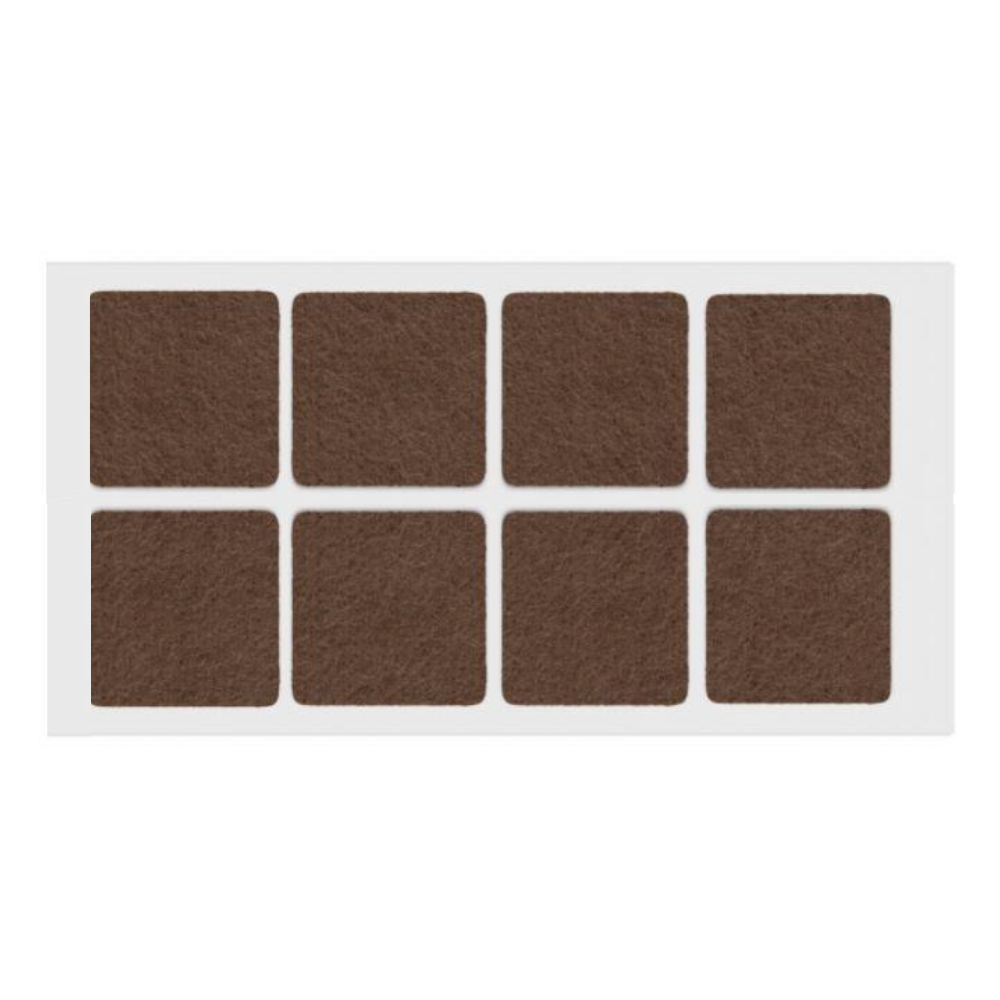 Samolepící filcová podložka 50x50mm hnědá