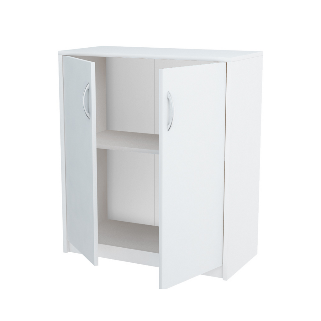 JULIA - Skříňka s policemi - 2 dveře - bílý matný povrch H85cm Š74cm H35cm