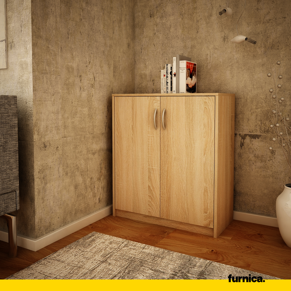 JULIA - Skříňka s policemi - 2 dveře - Sonoma dub H85cm Š74cm H35cm