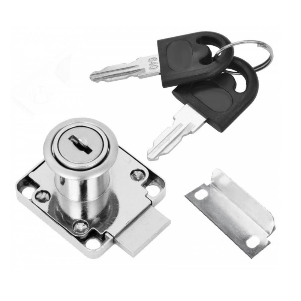 Čtvercový nábytek zámek 19x22mm, chrom