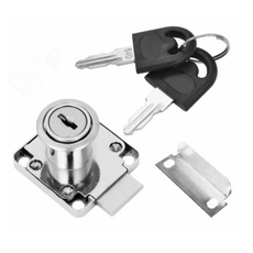 Čtvercový nábytek zámek 19x22mm, chrom