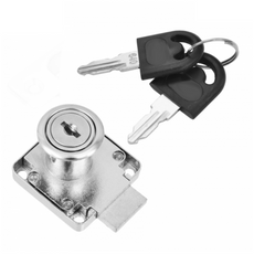 Čtvercový nábytek zámek 19x22mm, nikl