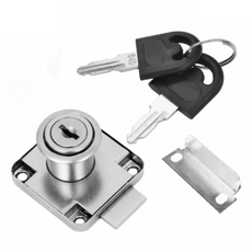 Čtvercový nábytek zámek 19x22mm, nikl